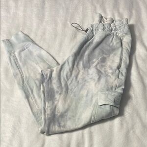 DSG Men’s Tie-Dye Sweatpants - Light Blue and White